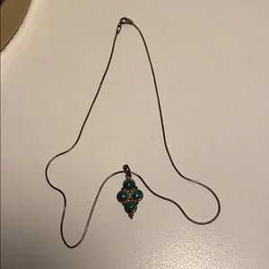 Turquoise Cluster Necklace